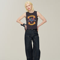 W Tattoo Sleeveless - D/Grey
