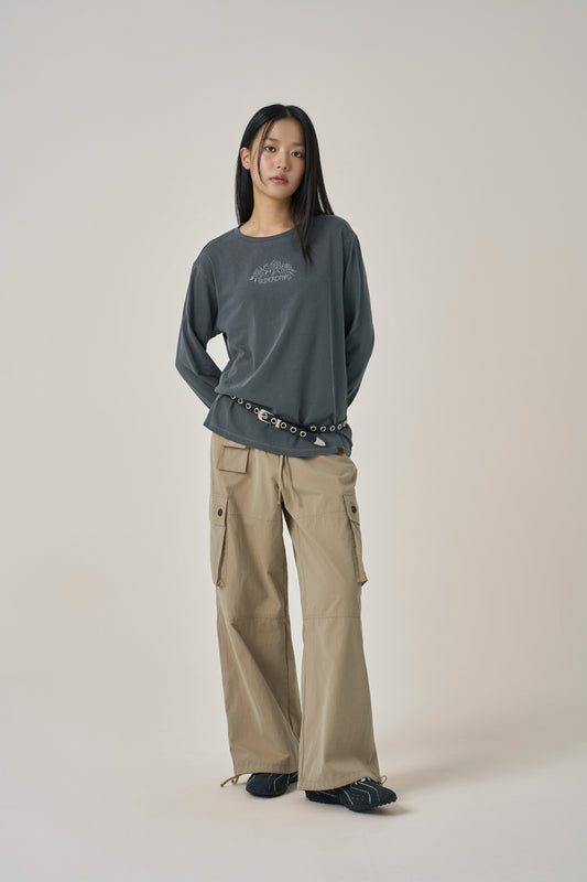 W Flower Embroidered Long Sleeve