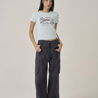 W Vintage Script Crop T-Shirt