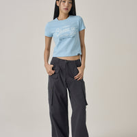 W Vintage Script Crop T-Shirt