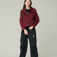W Military Crop-Semi Over Jacket - Brick
