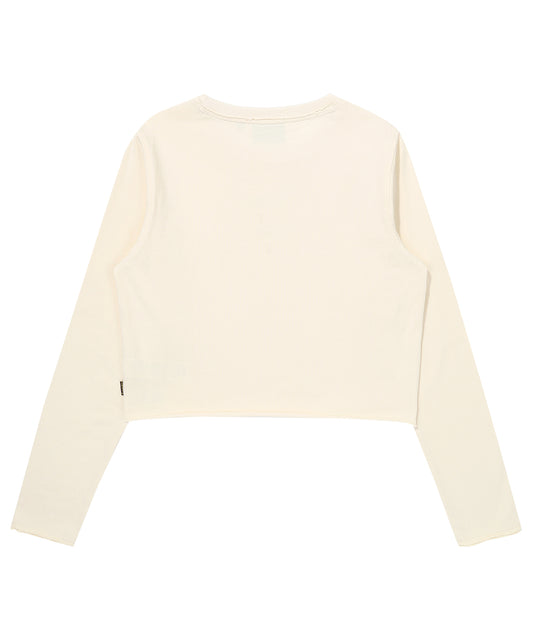W Washed Raw Cut Long Sleeve - Cream