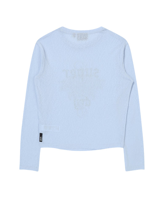 W Indie Sleaze Long Sleeve - Grey/Blue