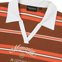 W Stripe Collar Long Sleeve