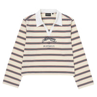 W Stripe Collar Long Sleeve
