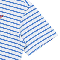 W Stripe Crop Rugby Shirt - White