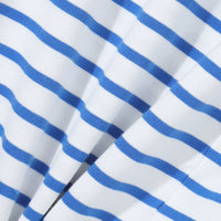W Stripe Crop Rugby Shirt - White