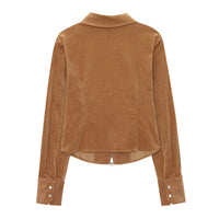 W Corduroy Zip-Up Shirt