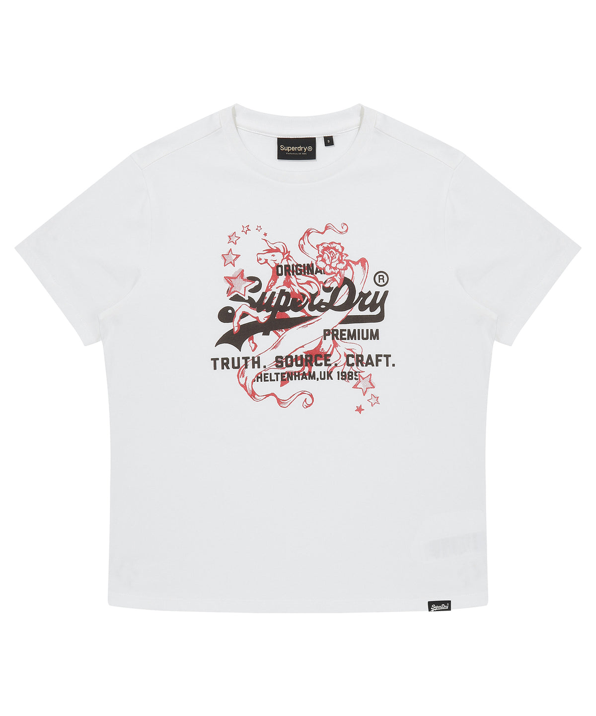 W Cny Logo T-Shirt - Vintage logo and horse motif graphic on the front