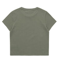W Vintage Art Crop T-Shirt - Khaki
