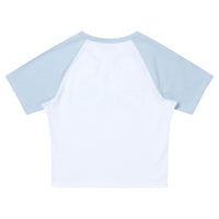 W Cap Sleeve T-Shirt - Grey/Blue