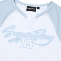 W Cap Sleeve T-Shirt - Grey/Blue