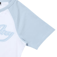 W Cap Sleeve T-Shirt - Grey/Blue
