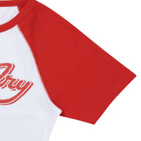 W Cap Sleeve T-Shirt - Red