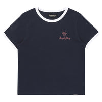 W Summer Ringer T-Shirt - D/Navy