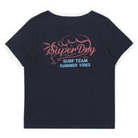 W Summer Ringer T-Shirt - D/Navy