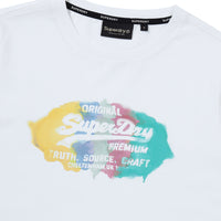 W Watercolor Graphic T-Shirt - White