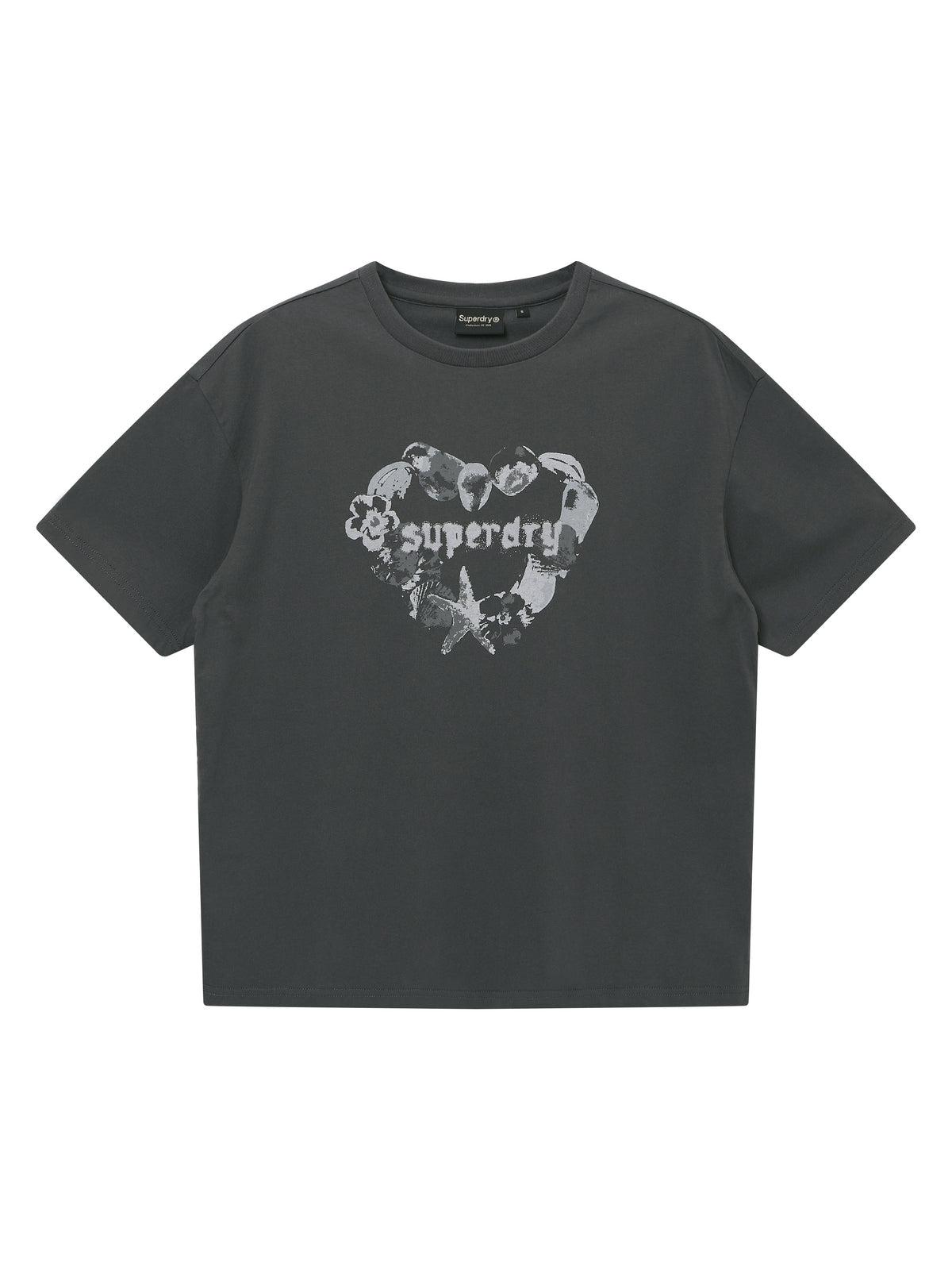 W Heart Print T-Shirt