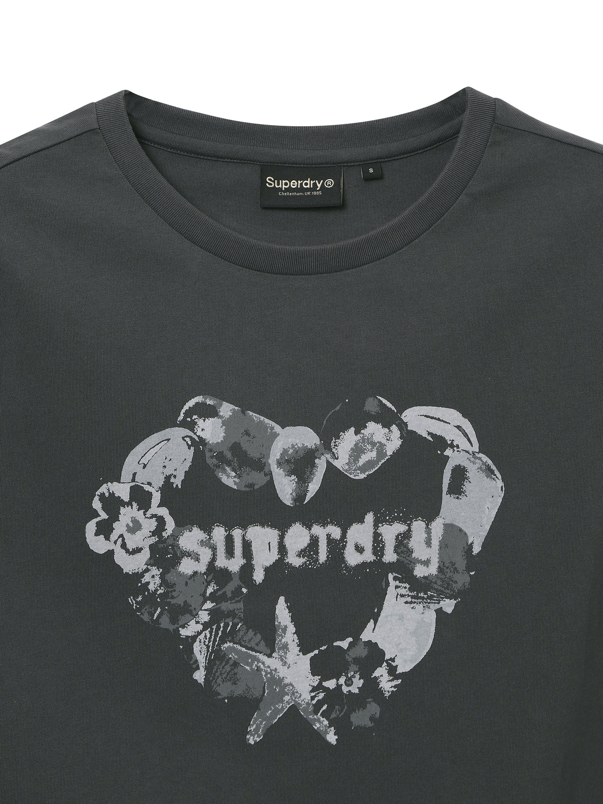 W Heart Print T-Shirt