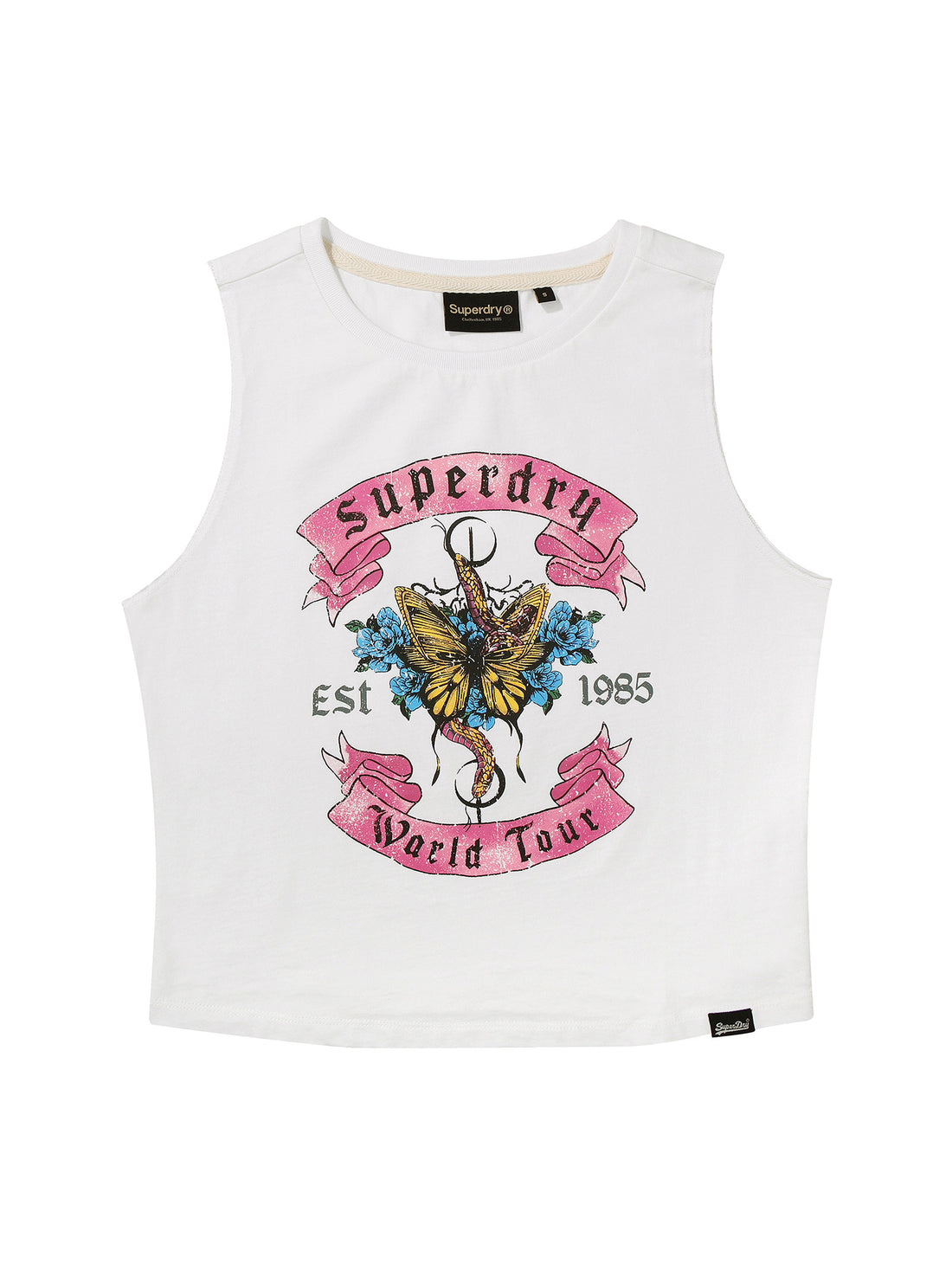 W Tattoo Sleeveless - White