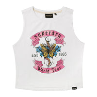 W Tattoo Sleeveless - White