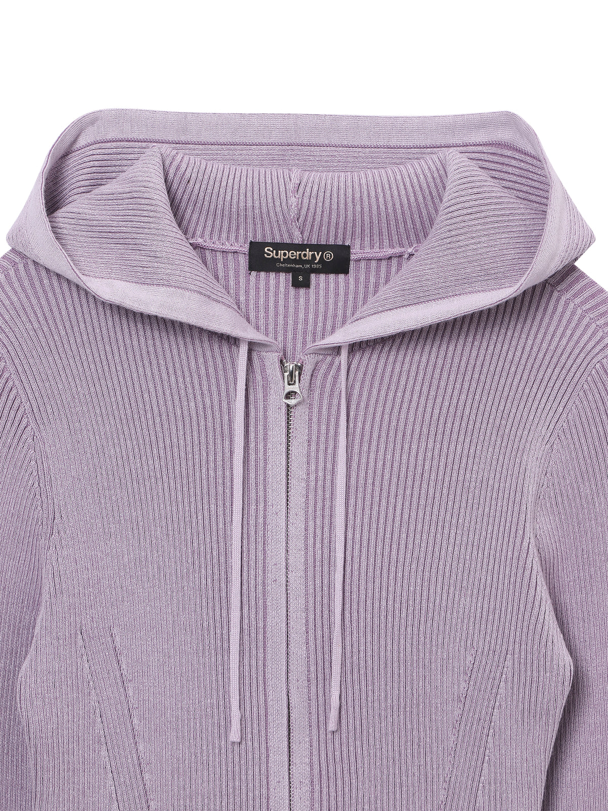 W Vintage Rib Knit Zip Up