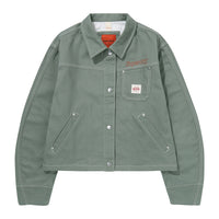W Zip Through Chore Jacket - Khaki