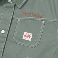 W Zip Through Chore Jacket - Khaki