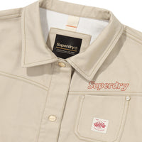 W Zip Through Chore Jacket - L/Beige