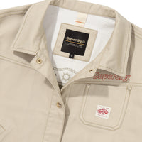 W Zip Through Chore Jacket - L/Beige