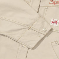 W Zip Through Chore Jacket - L/Beige