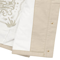 W Zip Through Chore Jacket - L/Beige