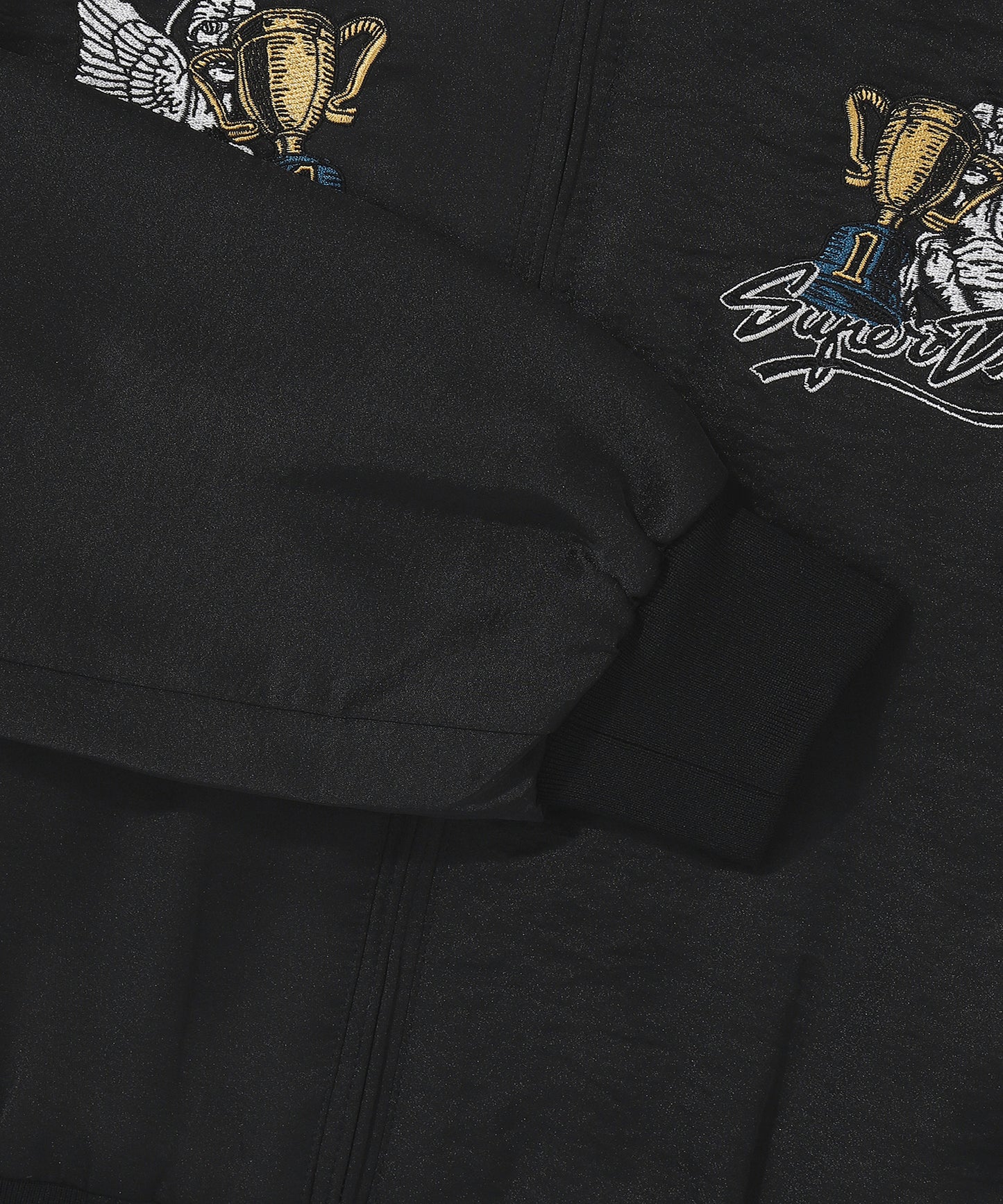 W Skating Club Crop Sukajan Jacket - Black