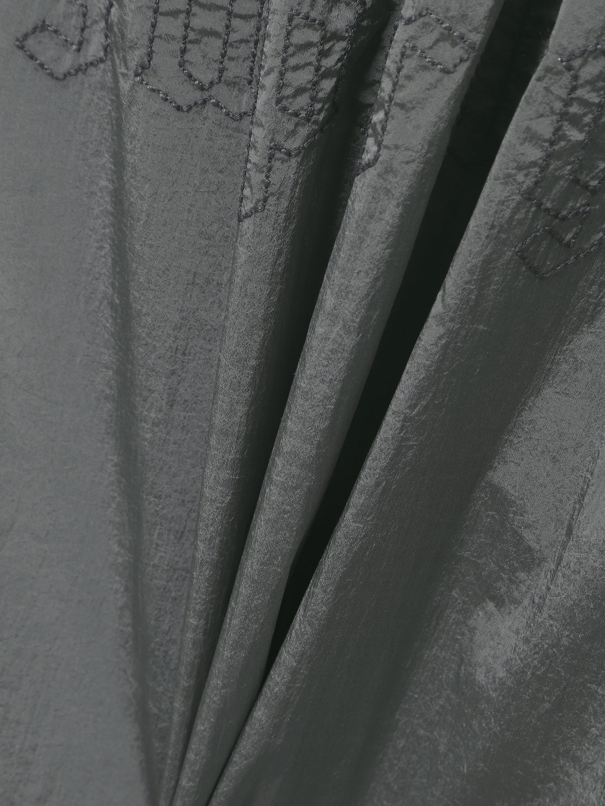 Glossy Nylon Zip-Up Jacket