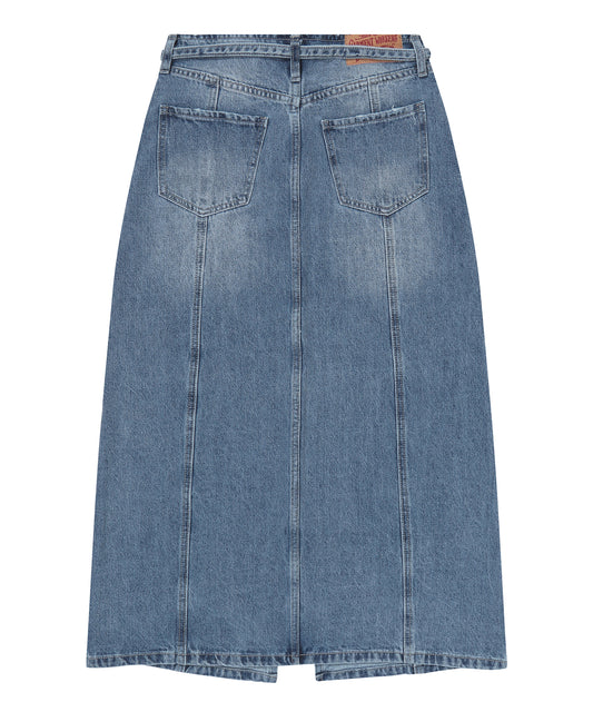 W A Line Denim Maxi Skirt - M/Indigo