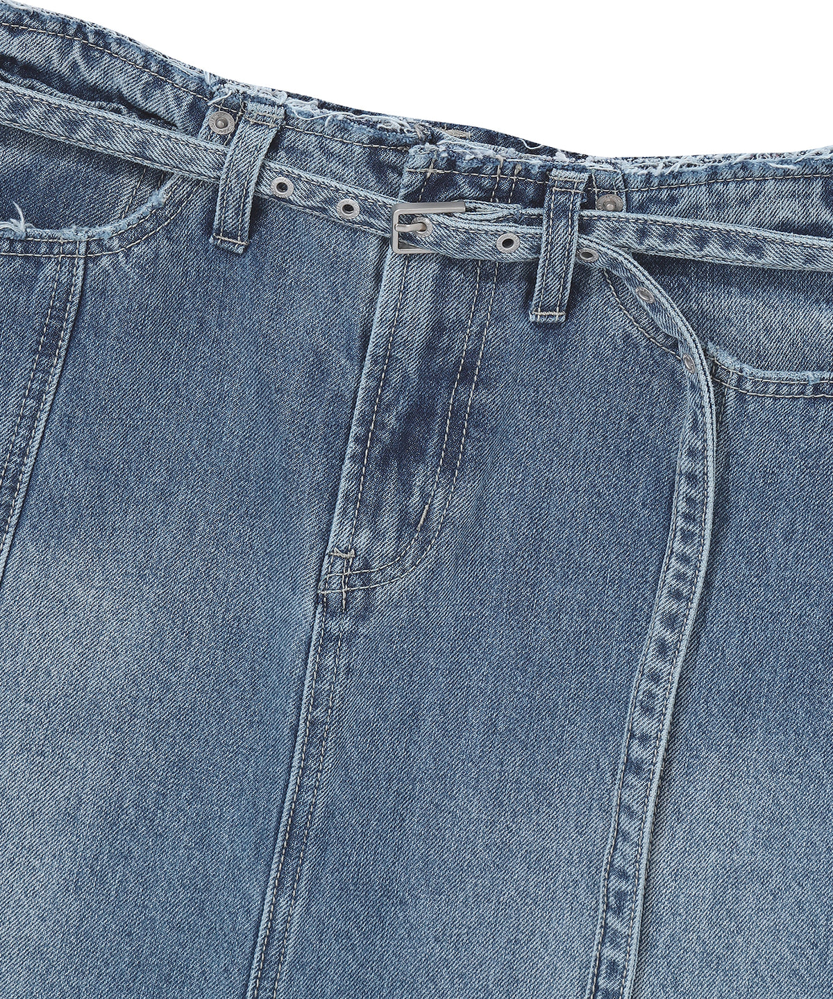 W A Line Denim Maxi Skirt - M/Indigo