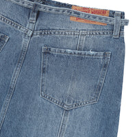 W A Line Denim Maxi Skirt - M/Indigo
