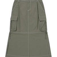 W Long Cargo Skirts - Olive