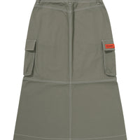 W Long Cargo Skirts - Olive