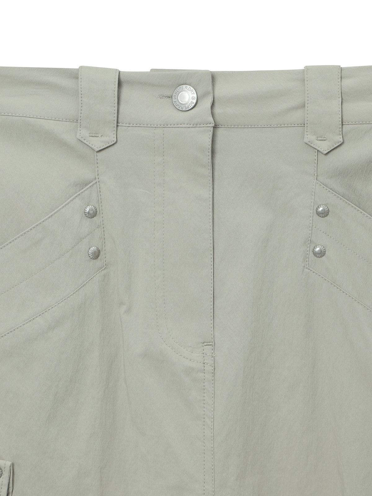 W Nylon Cargo Skirt