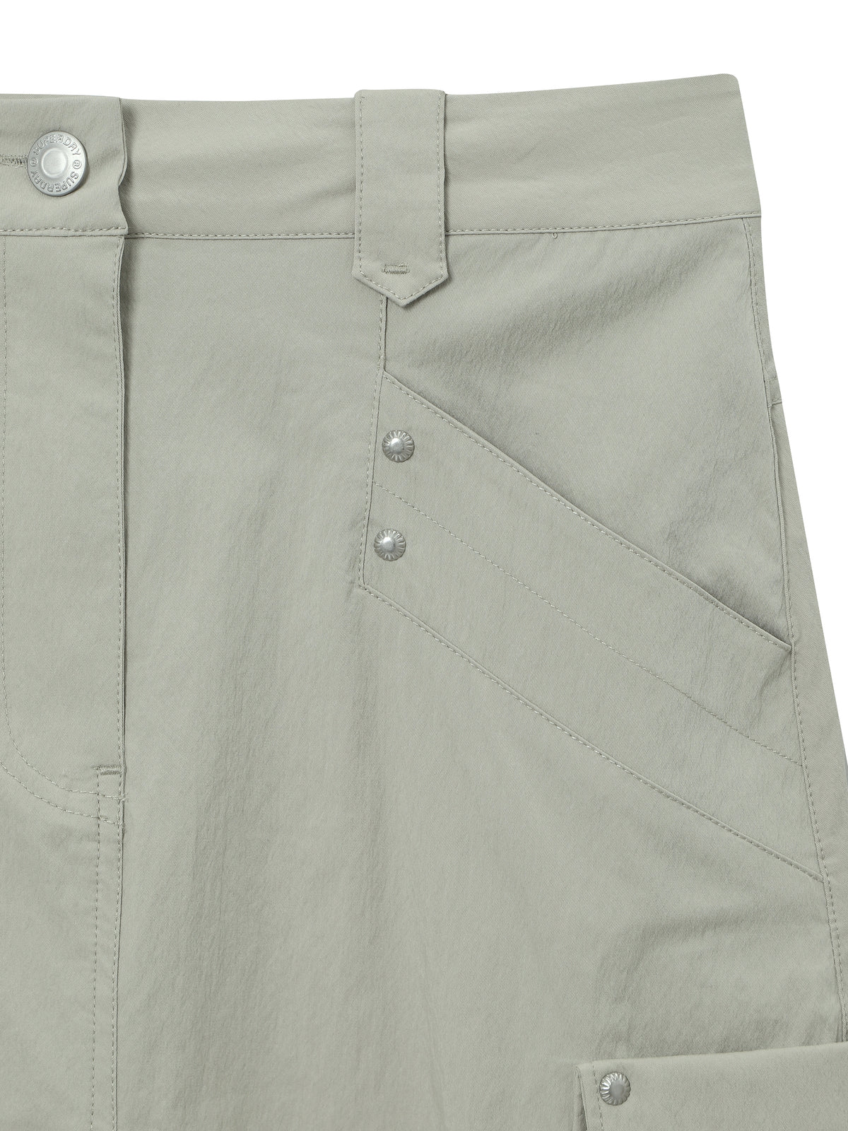 W Nylon Cargo Skirt