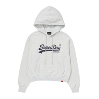 W Vintage Logo Crop Hoodie