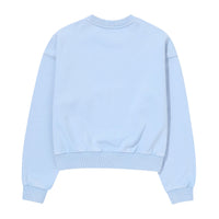 W Vintage Washed Crop Sweatshirt - L/Blue