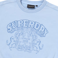 W Vintage Washed Crop Sweatshirt - L/Blue
