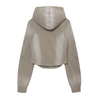 W Vintage Panel Zip-Up Hoodie