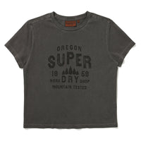 W Crop Fit Vintage Half T-Shirt