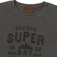 W Crop Fit Vintage Half T-Shirt
