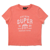 W Crop Fit Vintage Half T-Shirt