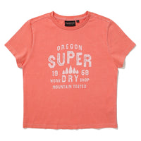 W Crop Fit Vintage Half T-Shirt