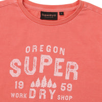 W Crop Fit Vintage Half T-Shirt